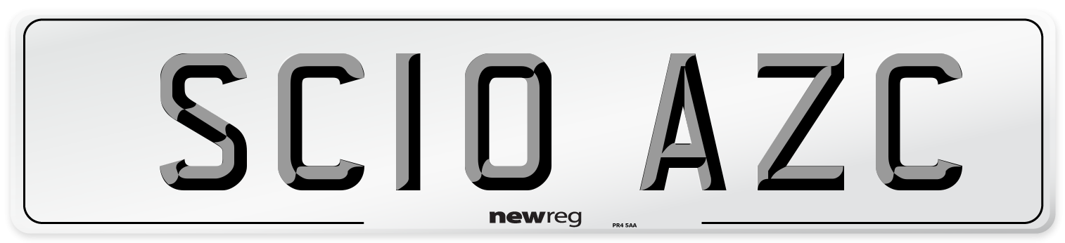 SC10 AZC Number Plate from New Reg